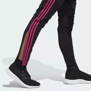 NWT Adidas Tiro 19 Soccer Training Pants XS Black Magenta Skinny Joggers Tapered